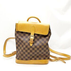 Authentic Louis Vuitton Arlequin Brown Damier Backpack mn624-122825